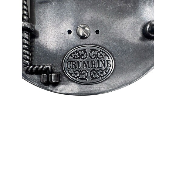 Crumrine Texas Star Floral Swirl Ornate Western Belt Buckle Fast Shipping - Picture 7 of 14